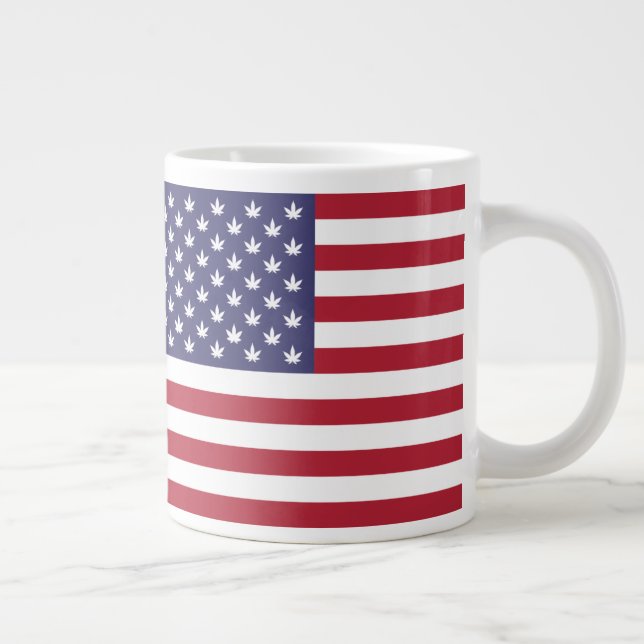 United States Flag Independence Day Large Coffee Mug (Right)