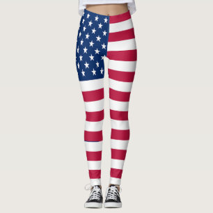 United States Flag Independence Day Leggings