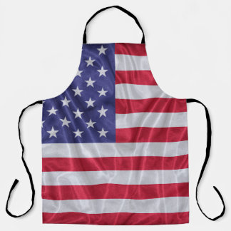 United States flag pattern on the fabric texture,  Apron