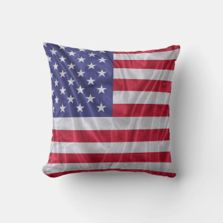 United States flag pattern on the fabric texture,  Cushion
