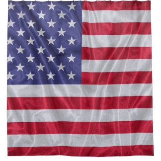 United States flag pattern on the fabric texture,  Shower Curtain