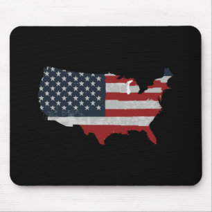 United States flag Retro Mouse Pad