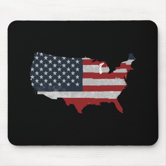 United States flag Retro Mouse Pad (Front)