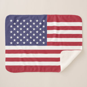United States Flag Sherpa Blanket