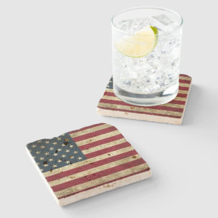 United States Flag Stone Coaster! Coaster
