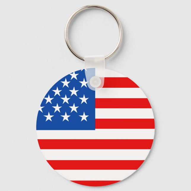 United States Flag T-shirts and Gifts Key Ring (Front)