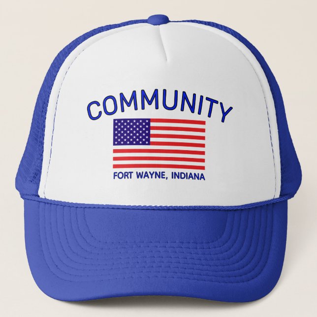 United States Flag Trucker Hat (Customise It!) (Front)