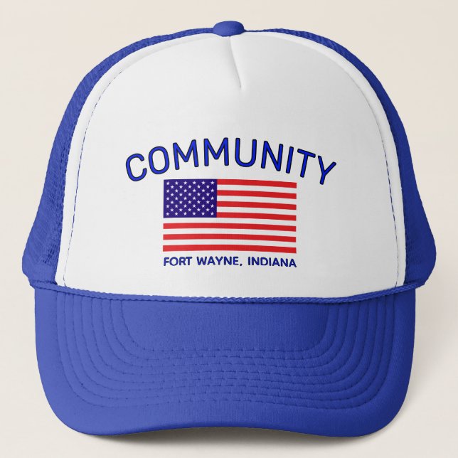 United States Flag Trucker Hat (Customize It!) (Front)