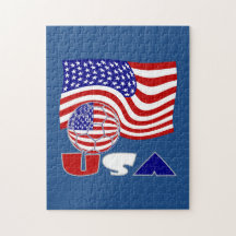 United States Flag USA Soccer Ball Blue Background