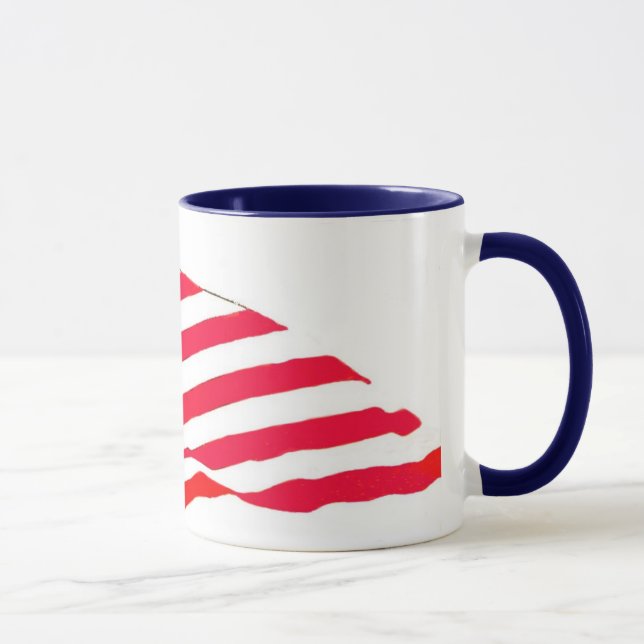 United States Flag Waves Mug (Right)