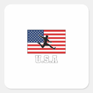 United States Football Soccer Team USMNT Square Sticker