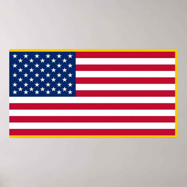 United States Gold Fringed Admiralty Maritime Flag Poster (Front)
