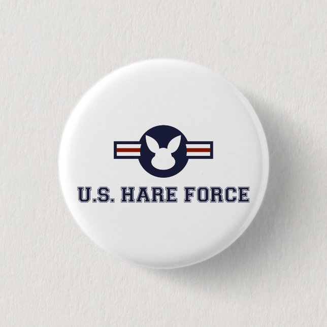 United States Hare Air Force Bunny 3 Cm Round Badge (Front)