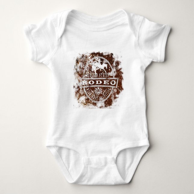 United states horse rodeo wild west traditon baby bodysuit (Front)