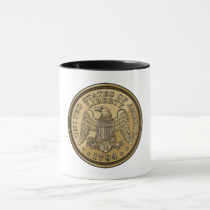 United States Liberty Eagle Coin Art Mug