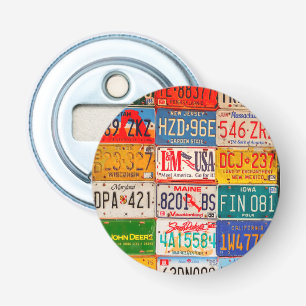 United States License Plates Art America Bottle Opener