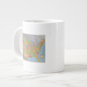 United States Map 3 Large Coffee Mug