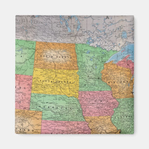 United States Map 3 Magnet