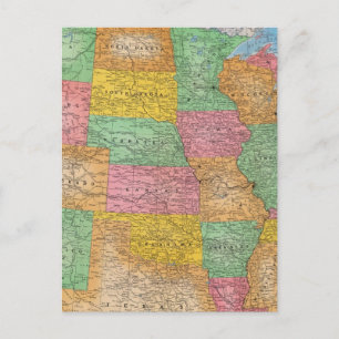United States Map 3 Postcard