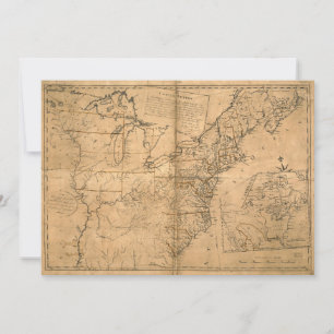 United States Map according to the Treaty of Paris