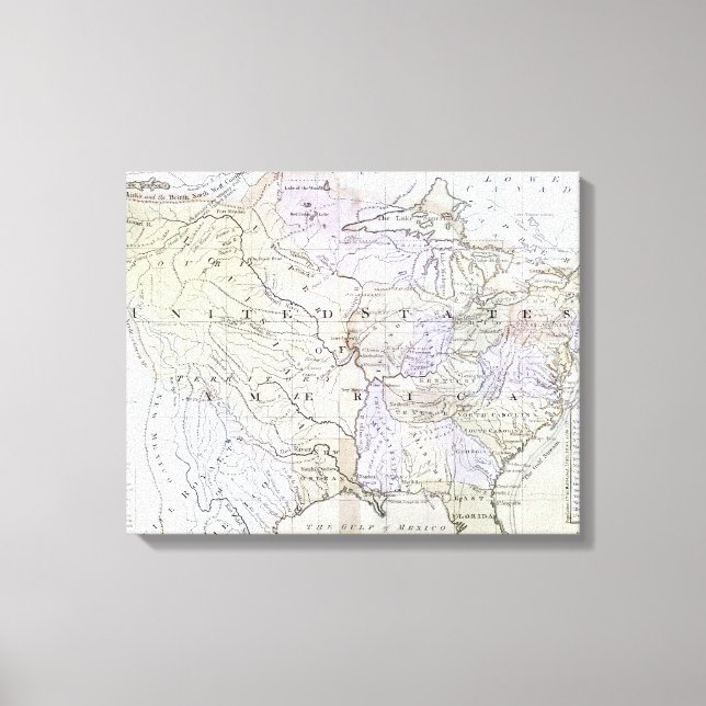 UNITED STATES MAP, c1812 Canvas Print (Front)
