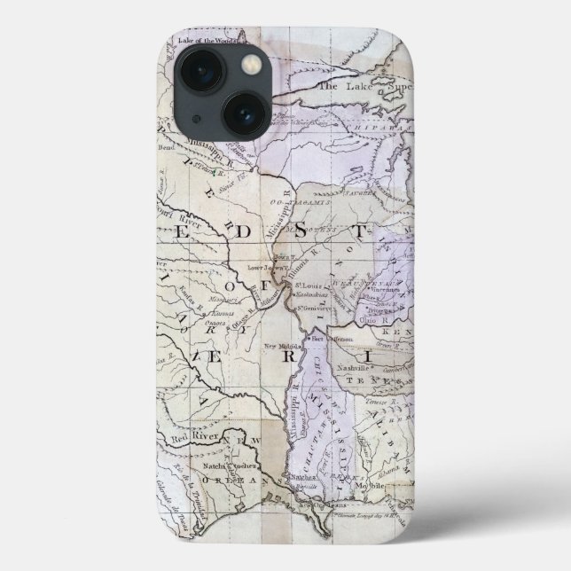 UNITED STATES MAP, c1812 Case-Mate iPhone Case (Back)