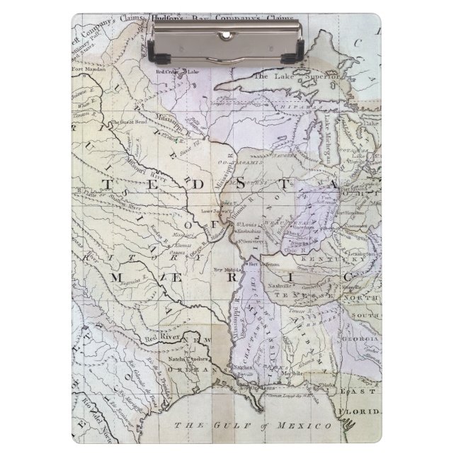 UNITED STATES MAP, c1812 Clipboard (Front)