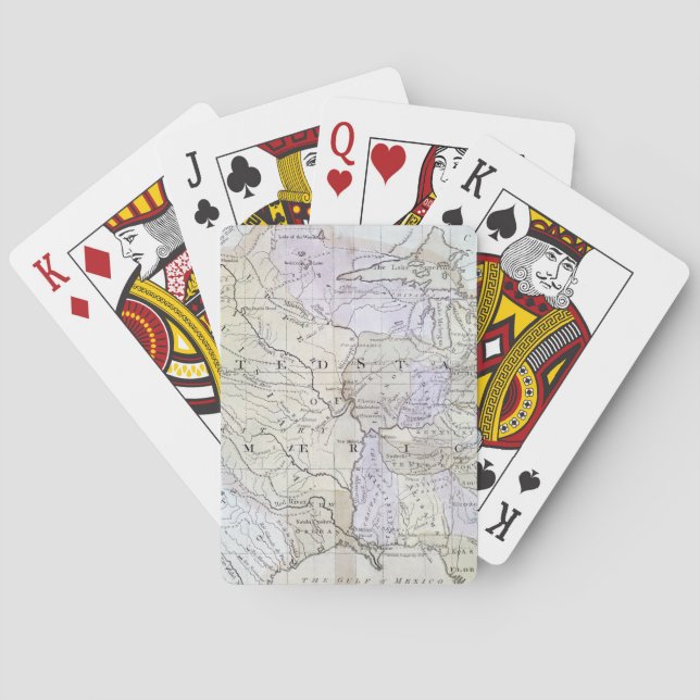 UNITED STATES MAP, c1812 Playing Cards (Back)
