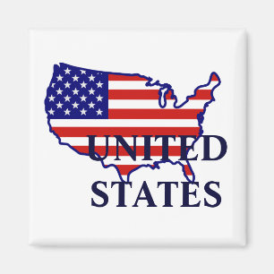 United States Map Flag Magnet