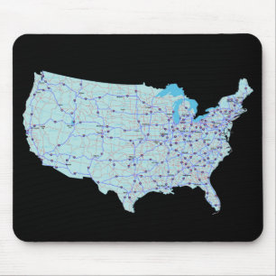 United States Map Mousepad