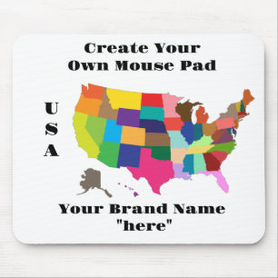 United-States-Map-MultiColored Mouse Pad