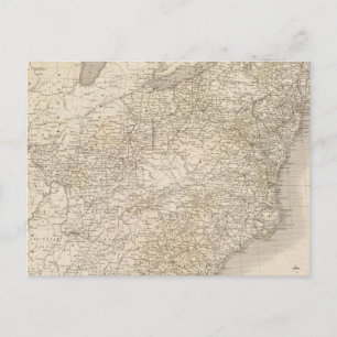 United States Map showing settlements Postcard