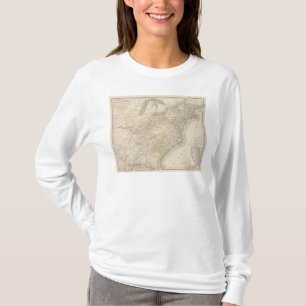 United States Map showing settlements T-Shirt