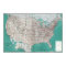 United States Maps, Printed Road Map Poster