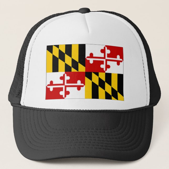 United States Maryland Flag Trucker Hat (Front)