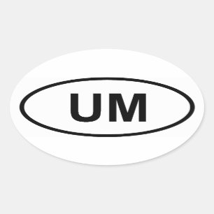United States Minor Outlying Islands "UM" Oval Sticker