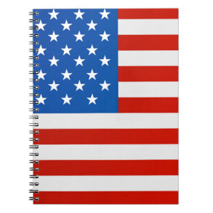 United states national flag spiral notebook
