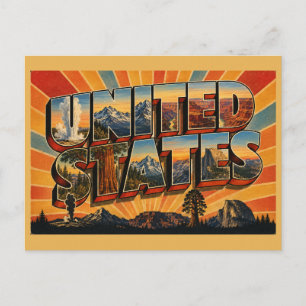 United States Natural Wonders Landscape Art Postcard
