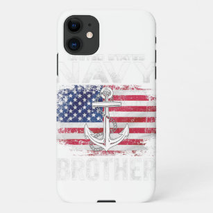 United States Navy Brother With American Flag Gift iPhone 11 Case