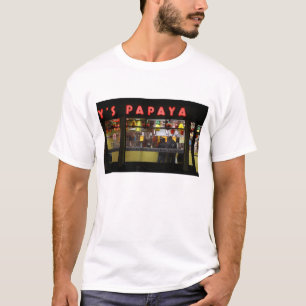 United States, New York. Grey's Papaya: window T-Shirt