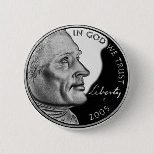 United States Nickel 6 Cm Round Badge