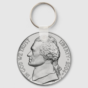 United States Nickel Key Chain. Ring