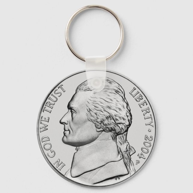 United States Nickel Key Chain. Ring (Front)
