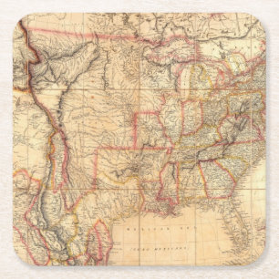 United States of America 12 Square Paper Coaster