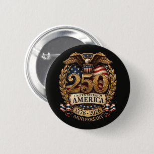 United States of America 250th Anniversary 6 Cm Round Badge