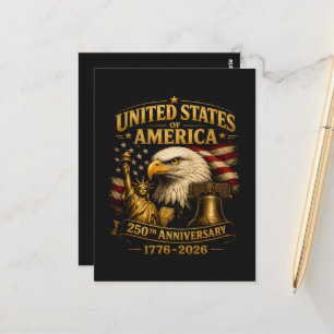 United States of America 250th Anniversary Eagle Postcard