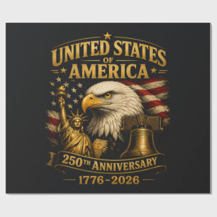 United States of America 250th Anniversary Eagle Wrapping Paper