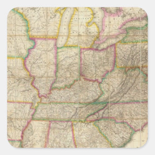 United States of America 3 Square Sticker