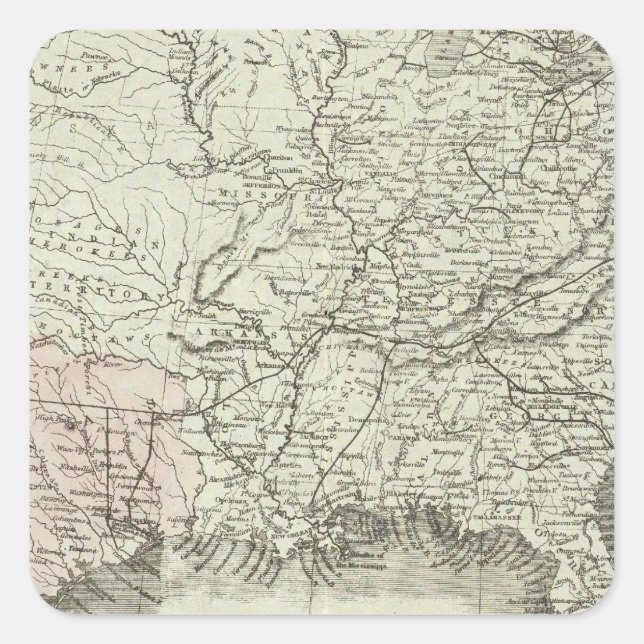 United States of America 6 Square Sticker (Front)