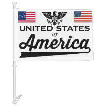 United States of America Car Flag